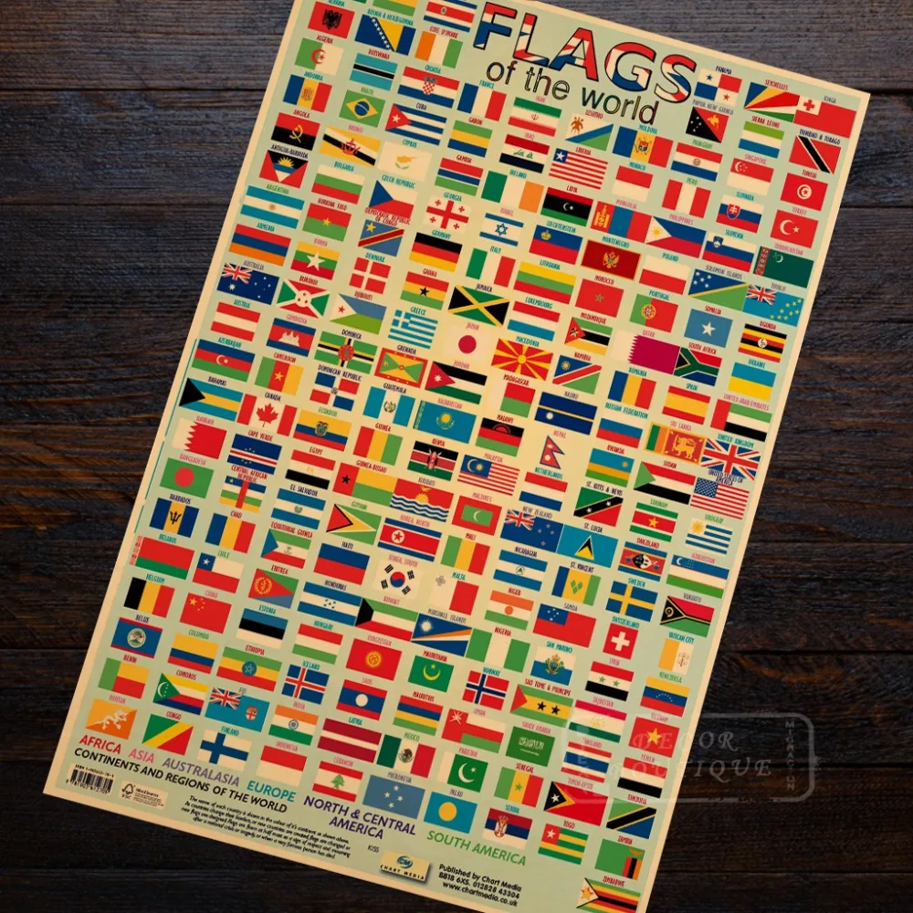 Дети весело с флагами флаги стран мира нации карта Искусство Плакат декоративный