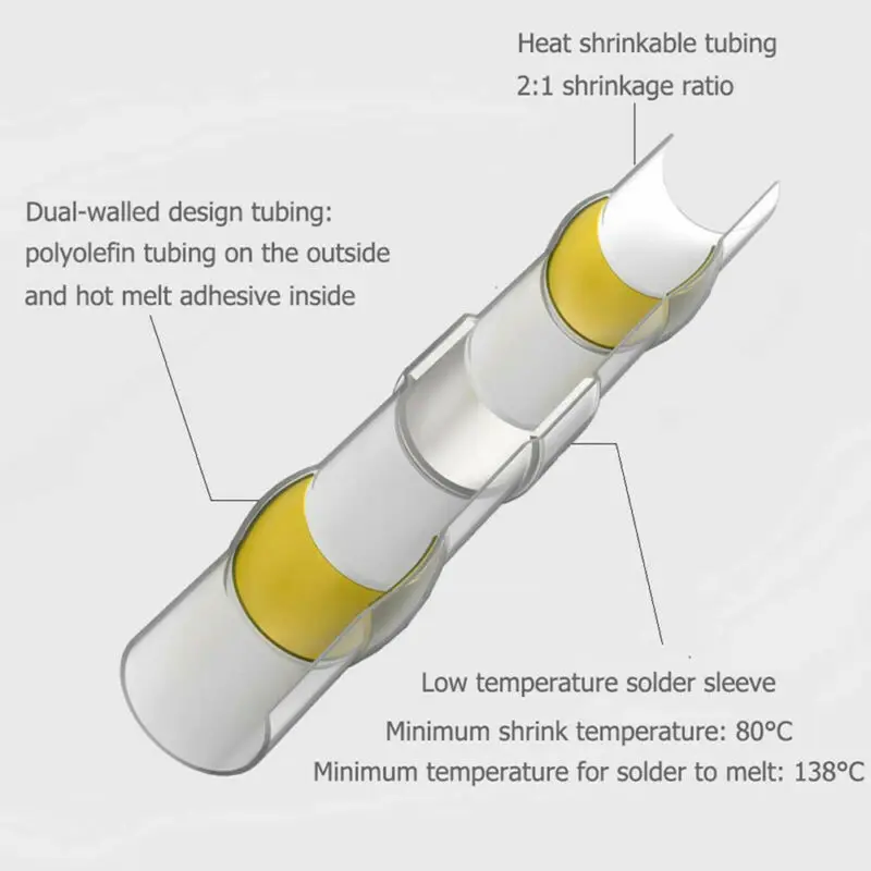 Seal Heat Shrink Sleeve Wire Butt Connectors Waterproof W/ Storage Box Heat Shrink Tubing
Seal Heat Shrink Sleeve Wire Butt Connectors Waterproof W/ Storage Box Heat Shrink Tubing