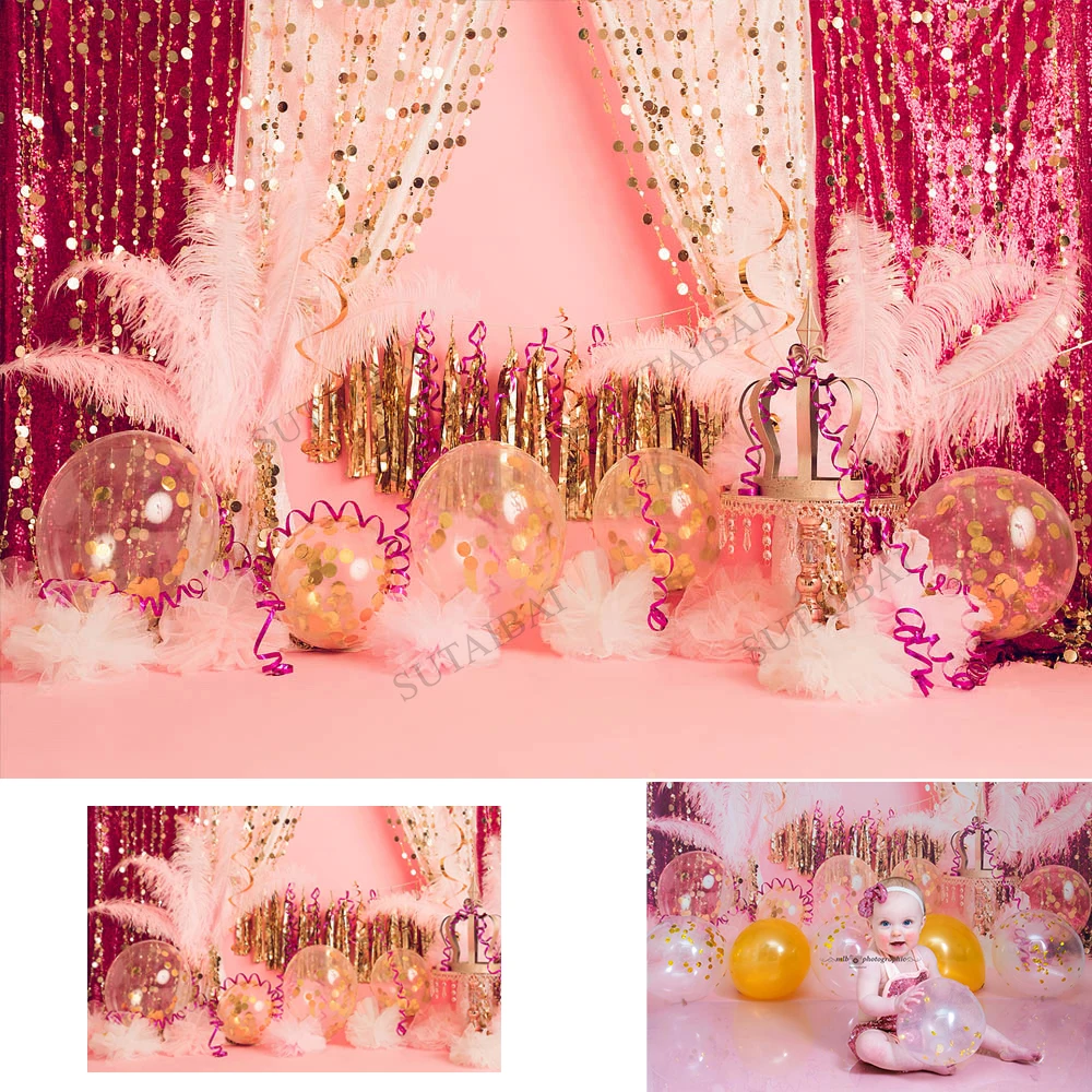 Gold Glitter Dots Backdrop Kids 1st Birthday Background Feather Balloons Newborn Cake Smash Girl Baby Portrait Photography Prop
Gold Glitter Dots Backdrop Kids 1st Birthday Background Feather Balloons Newborn Cake Smash Girl Baby Portrait Photography Prop
