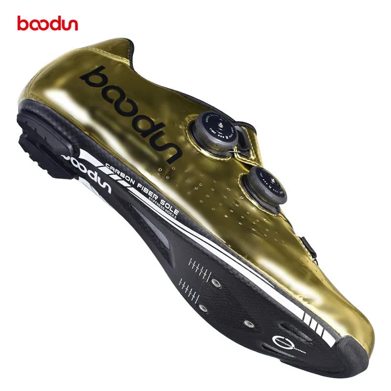 boodun New gold Road Cycling Shoes road bike Self-Locking Shoes Carbon Fiber Ultralight professional Bicycle Racing Shoes 0.4kg
boodun New gold Road Cycling Shoes road bike Self-Locking Shoes Carbon Fiber Ultralight professional Bicycle Racing Shoes 0.4kg