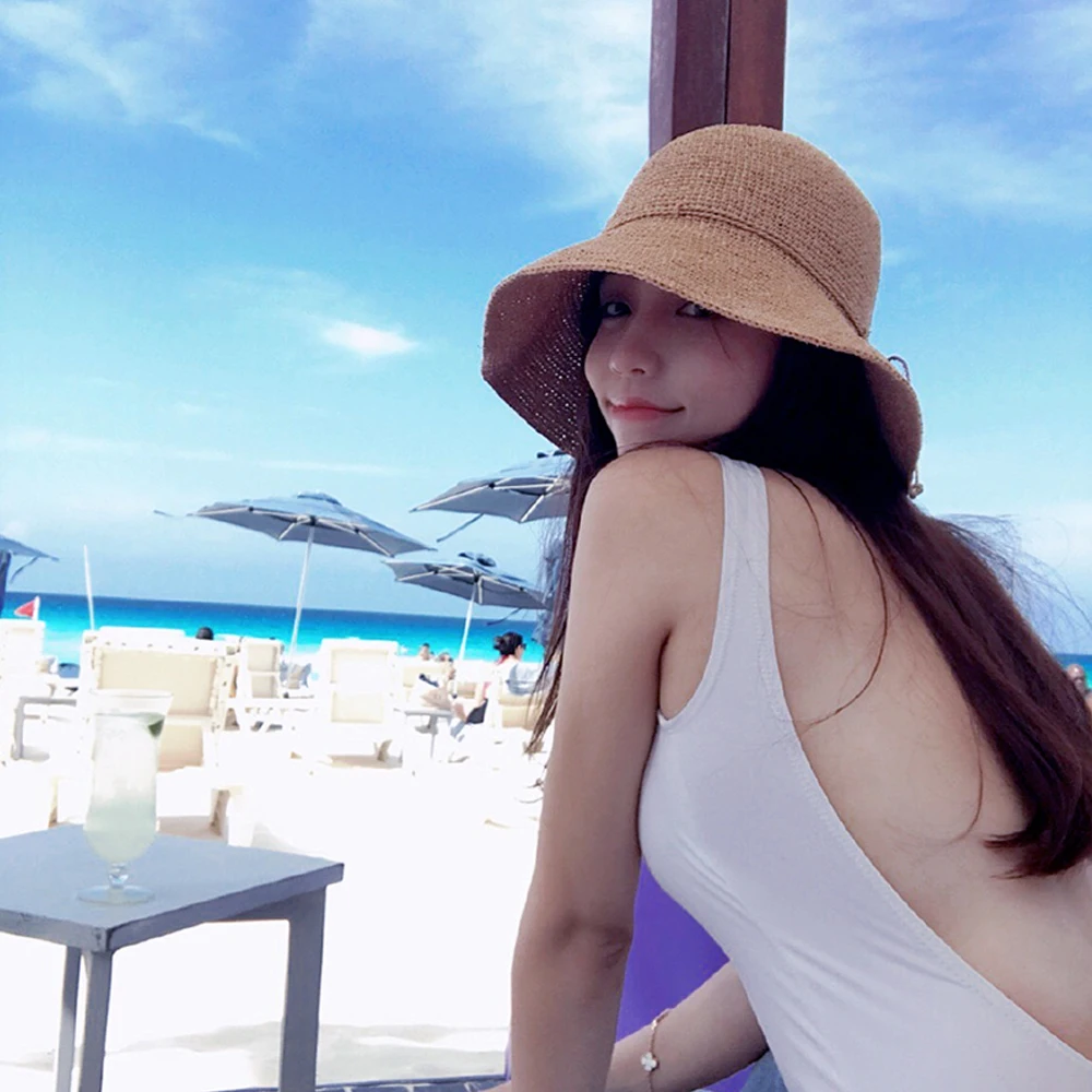 YY Raffia Straw Sunhat for Women Summer Beach Caps Natural Sun Visor Hat Wide Brim Bucket Caps Chapeus SH20041
YY Raffia Straw Sunhat for Women Summer Beach Caps Natural Sun Visor Hat Wide Brim Bucket Caps Chapeus SH20041