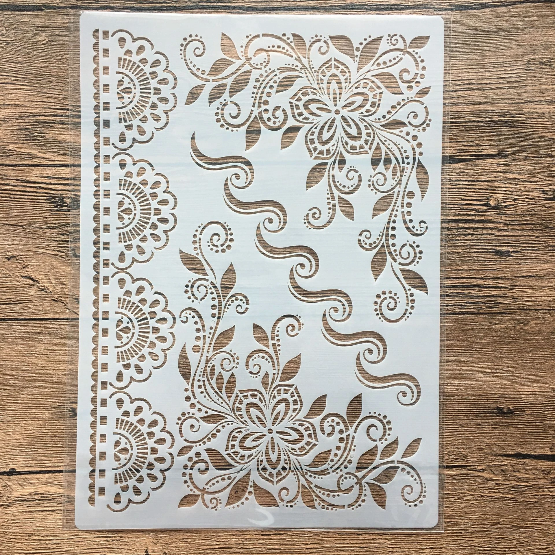 A4 29 * 21cm Mandala DIY Stencils Wall Painting Scrapbook Coloring Embossing Album Decorative Paper Card Template cake
A4 29 * 21cm Mandala DIY Stencils Wall Painting Scrapbook Coloring Embossing Album Decorative Paper Card Template cake