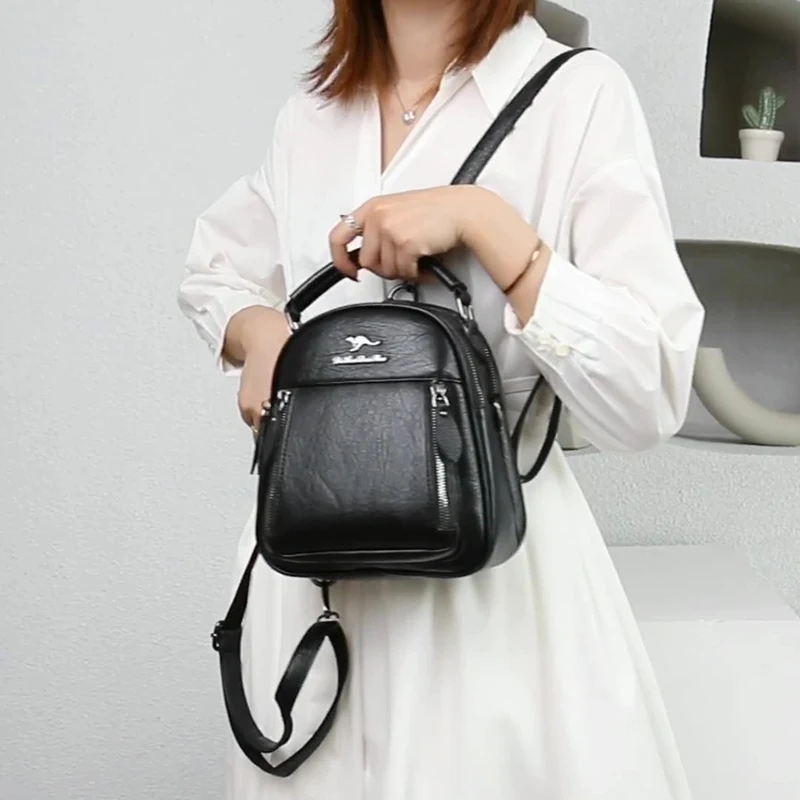 Vintage PU Leather Metal Decor Zip Front Classic Women's Backpack 2021 Multifunction Small Cross Body Bags Travel Backpacks
Vintage PU Leather Metal Decor Zip Front Classic Women's Backpack 2021 Multifunction Small Cross Body Bags Travel Backpacks