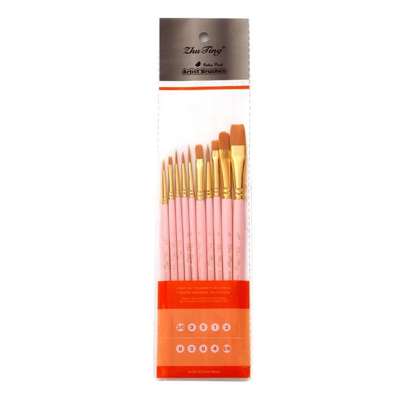 10pcs Nylon Hair Wooden Handle Watercolor Paint Brush Pen Set for DIY Oil Acrylic Painting Art Paint Brushes
10pcs Nylon Hair Wooden Handle Watercolor Paint Brush Pen Set for DIY Oil Acrylic Painting Art Paint Brushes