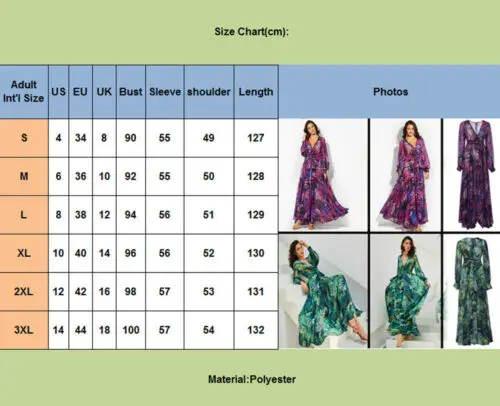 Women Fashion Floral Printed Long Maxi Cover-Ups Summer Beach Plus Size Holiday Green Dresses Printed Beach Chiffon Maxi Dress
Women Fashion Floral Printed Long Maxi Cover-Ups Summer Beach Plus Size Holiday Green Dresses Printed Beach Chiffon Maxi Dress