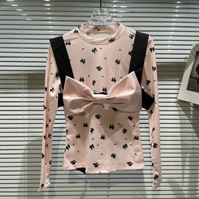 Autumn Bowknot Suspender Vest Letter Long Sleeve T Shirt Women Two Piece Set Tshirt Summer Top
Autumn Bowknot Suspender Vest Letter Long Sleeve T Shirt Women Two Piece Set Tshirt Summer Top