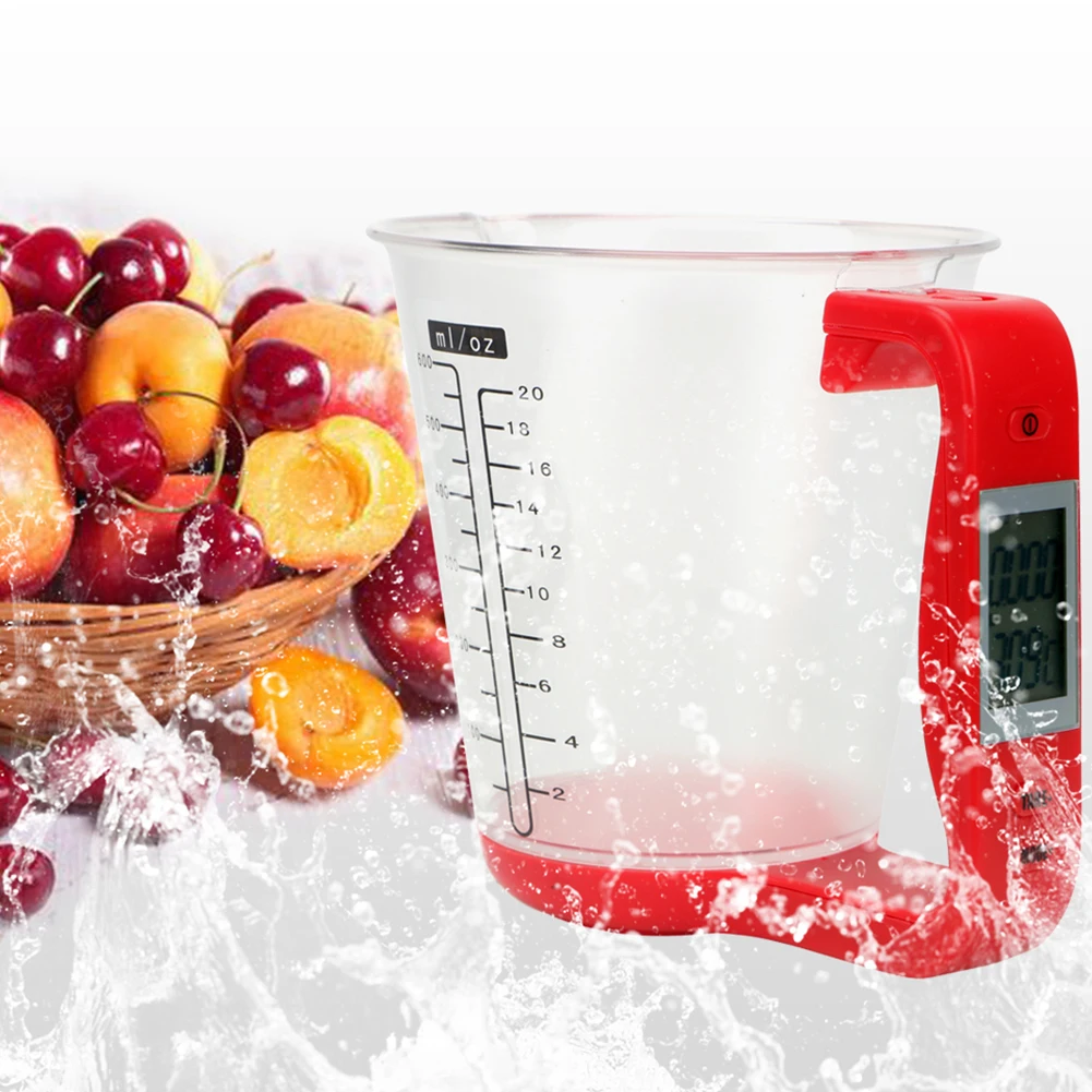 Electronic Measuring Cup Kitchen Scales Digital Beaker Host Weigh Temperature Measurement Cups LCD Display Measuring CupTool
Electronic Measuring Cup Kitchen Scales Digital Beaker Host Weigh Temperature Measurement Cups LCD Display Measuring CupTool