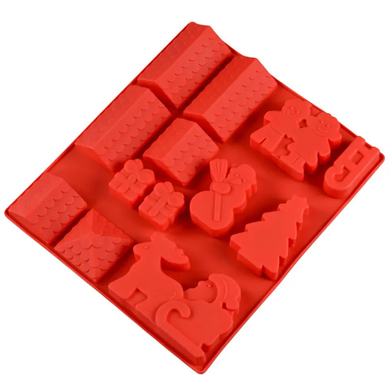 Christmas Series Chocolate Mold DIY Gingerbread House Fudge Cake Mold Santa Claus Elk Silicone Mold Cake Fudge Decoration Tool 
Christmas Series Chocolate Mold DIY Gingerbread House Fudge Cake Mold Santa Claus Elk Silicone Mold Cake Fudge Decoration Tool