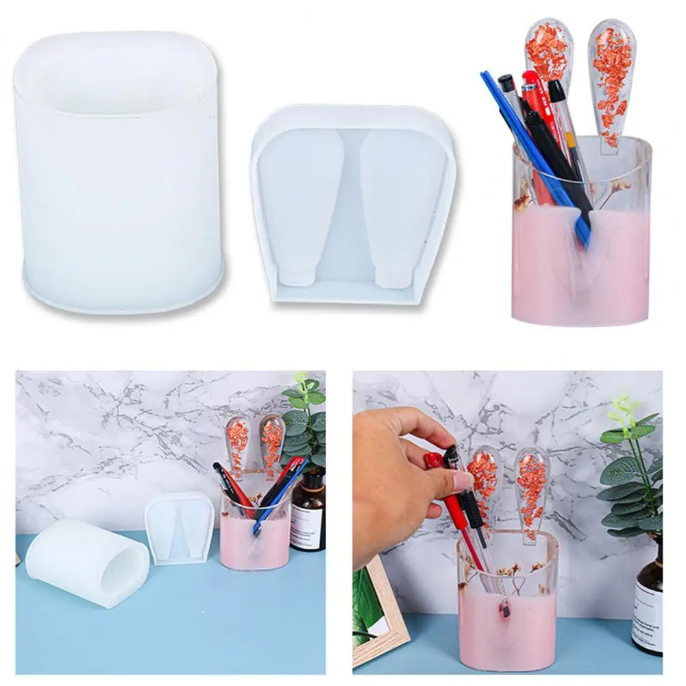 Portable 1 Set Useful Large Silicone DIY Pen Container Mould Rabbit Ear Shape Pen Holder Mold Waterproof for Planter Pot 
Portable 1 Set Useful Large Silicone DIY Pen Container Mould Rabbit Ear Shape Pen Holder Mold Waterproof for Planter Pot