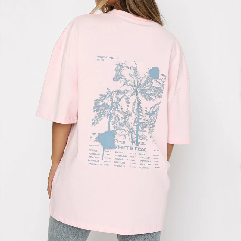 Gray Letter Back Tree Print Brand Design Oversized T Shirt for Women Loose New Harajuku Short Sleeve Casual Fashion Tops Summer
Gray Letter Back Tree Print Brand Design Oversized T Shirt for Women Loose New Harajuku Short Sleeve Casual Fashion Tops Summer