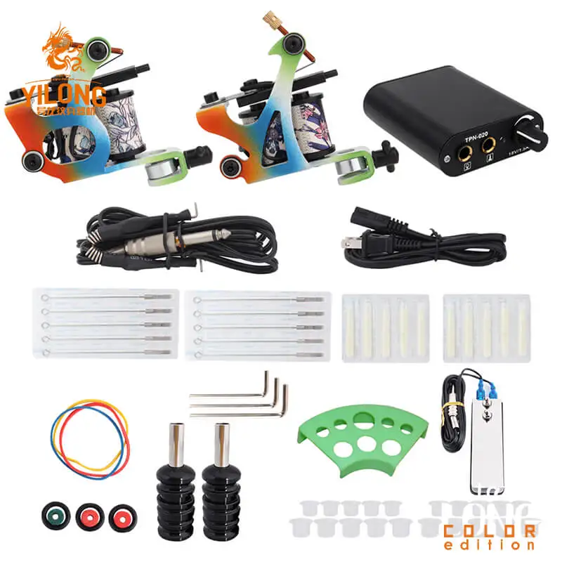Premium Tattoo Machine Kit Set 2 Coils Guns Pigment Sets Power Tattoo Beginner Grips Kits Permanent Makeup Tattoo tools
Premium Tattoo Machine Kit Set 2 Coils Guns Pigment Sets Power Tattoo Beginner Grips Kits Permanent Makeup Tattoo tools