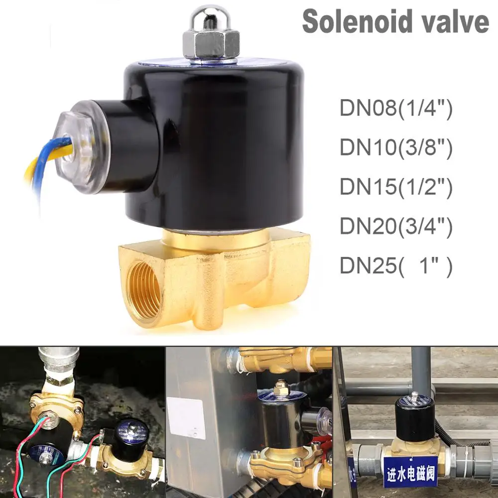 Solenoid Valves1/4" 3/8" 1/2" 3/4" 1"Electric Normally Closed Pneumatic for Water Oil gas Brass Solenoid Valve 12V 24V 220V 110V
Solenoid Valves1/4" 3/8" 1/2" 3/4" 1"Electric Normally Closed Pneumatic for Water Oil gas Brass Solenoid Valve 12V 24V 220V 110V