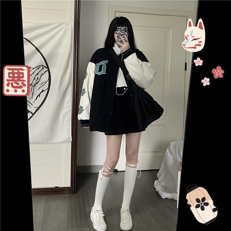Korean Winter Harajuku Style Coat Cute Letter Printing Full Sleeve Loose Baseball Uniform Keep Warm Thicken Casual Outerwear
Korean Winter Harajuku Style Coat Cute Letter Printing Full Sleeve Loose Baseball Uniform Keep Warm Thicken Casual Outerwear