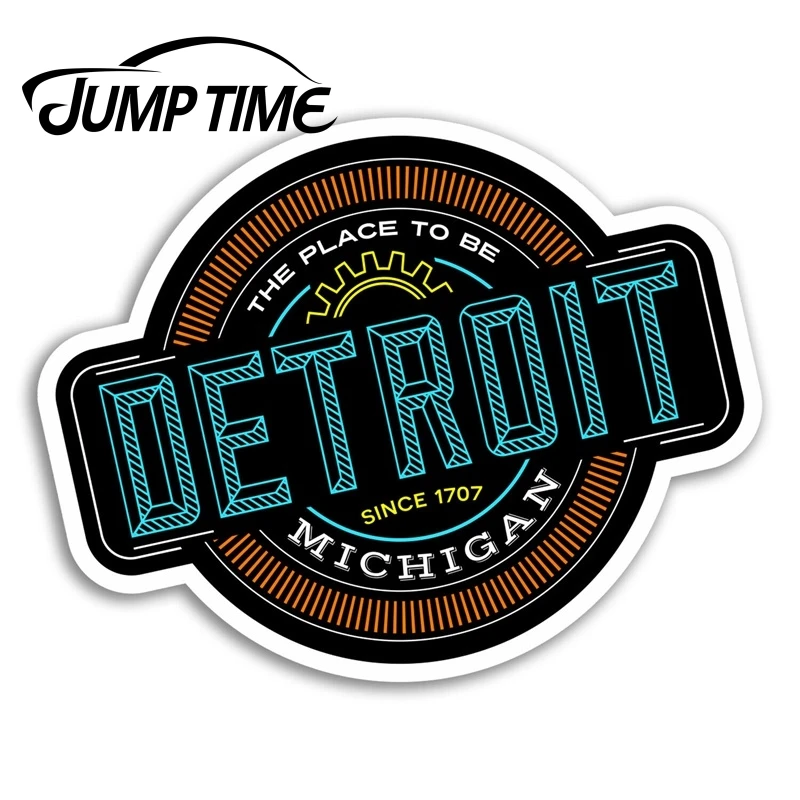 Виниловая наклейка с надписью Jump Time в стиле Детройта Мичигана США для оформления