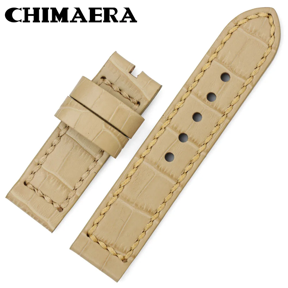CHIMAERA 24mm Watch Band Genuine Leather Waterproof Durable Watch Belt Strap Beige for 24mm Bracelet for Mens
CHIMAERA 24mm Watch Band Genuine Leather Waterproof Durable Watch Belt Strap Beige for 24mm Bracelet for Mens