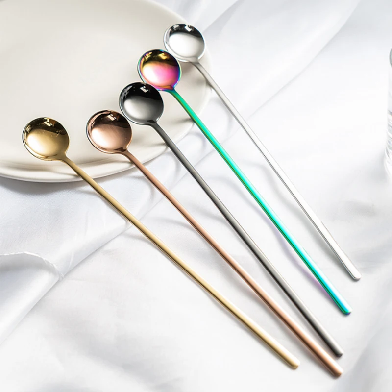 304 Stainless Steel Mixing Stirring Spoon Creative Long Handle Thicken Small Spoon Dessert Coffee Spoon Bar Tools Spoons 1Pcs
304 Stainless Steel Mixing Stirring Spoon Creative Long Handle Thicken Small Spoon Dessert Coffee Spoon Bar Tools Spoons 1Pcs