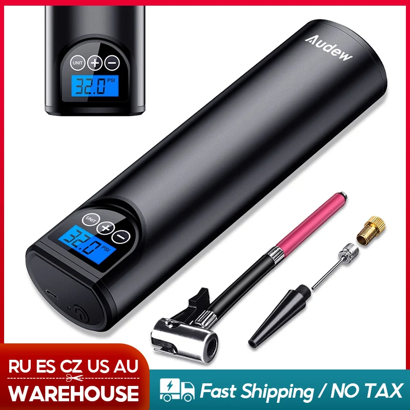 Audew 12V 150PSI USB Cordless Portable Air Compressor LCD Handheld Inflatable pump for Car Bicycles Tires Balls Swimming Rings
Audew 12V 150PSI USB Cordless Portable Air Compressor LCD Handheld Inflatable pump for Car Bicycles Tires Balls Swimming Rings