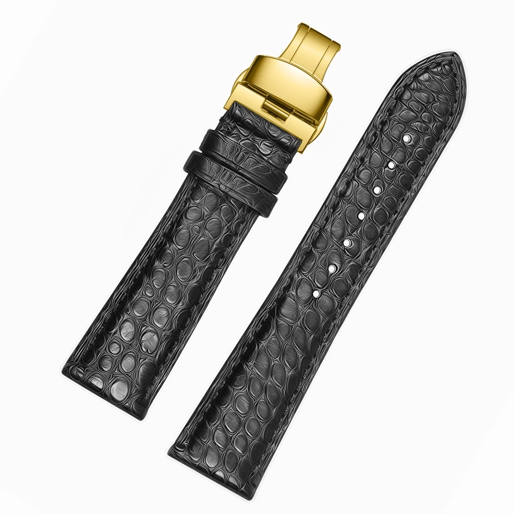 

Genuine Crocodile Leather Watchbands 22mm 21mm 20mm 19mm 18mm 16mm 14mm Watch Strap Butterfly Buckle Watch Band