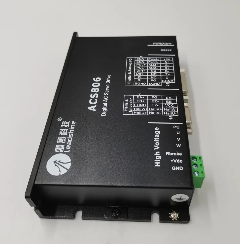 Leadshine ACS806 Brushless Servo Drive with 20 to 80 VDC Input Voltage and 18A Current
Leadshine ACS806 Brushless Servo Drive with 20 to 80 VDC Input Voltage and 18A Current