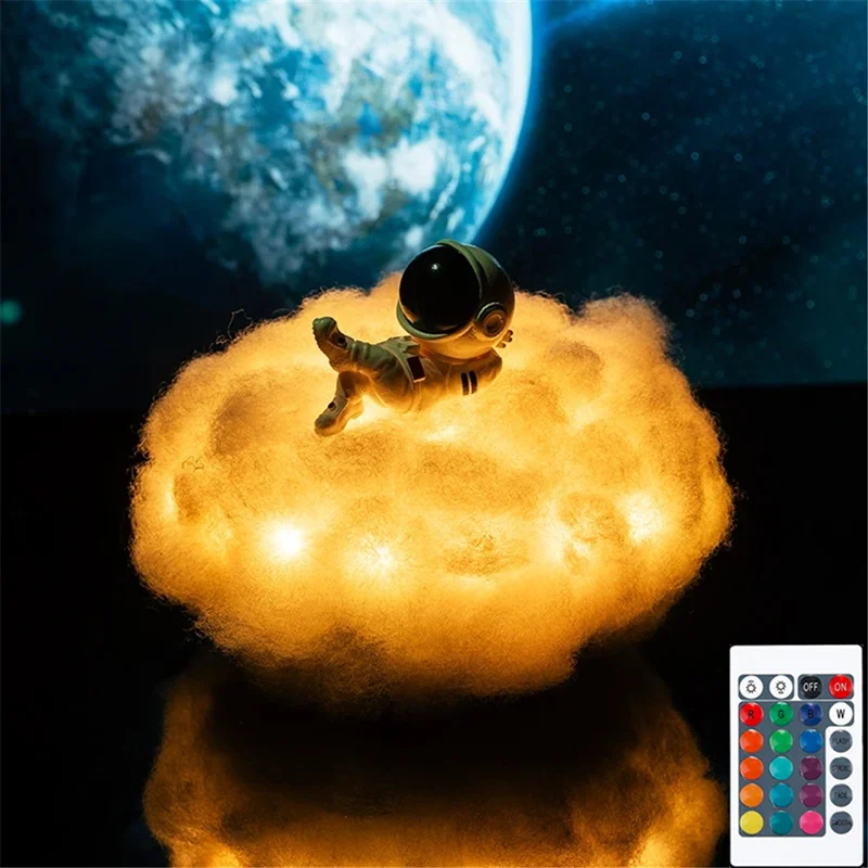 Remote Control LED Colorful Clouds Astronaut Lamp Light with Rainbow Effect for Children's Night Light Creative Birthday Gift
Remote Control LED Colorful Clouds Astronaut Lamp Light with Rainbow Effect for Children's Night Light Creative Birthday Gift