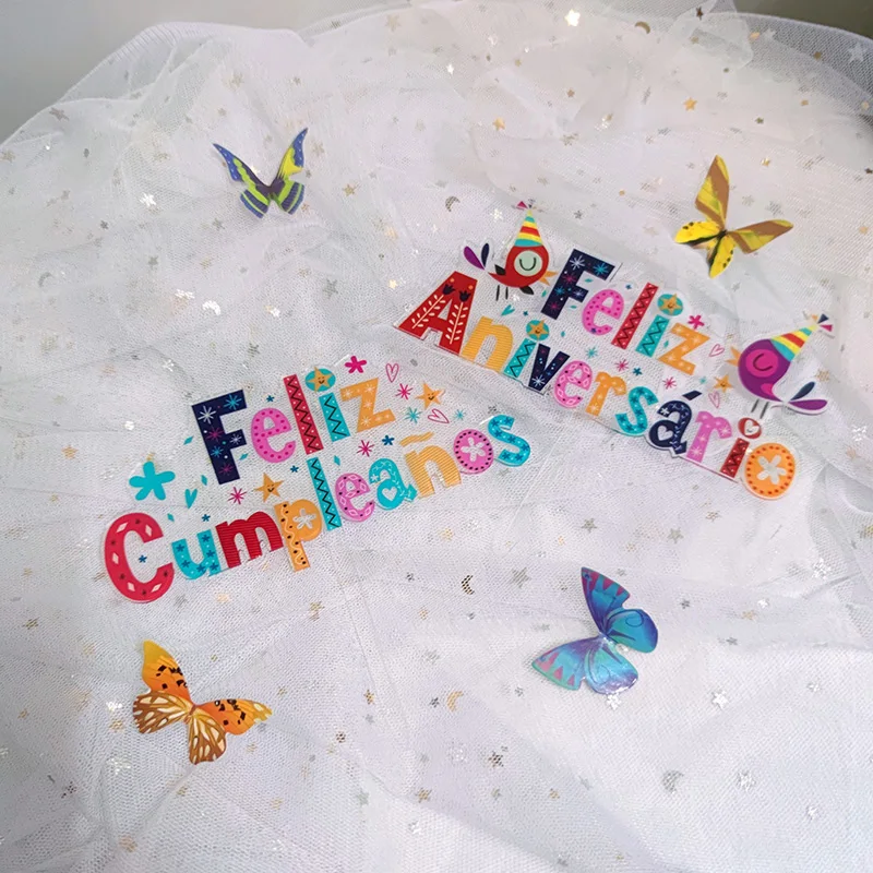 New Spanish Feliz Aniversario Acrylic Cake Topper Colored Feliz Cumlieanos Cake Topper for Birthday Anniversary Cake Decorations
New Spanish Feliz Aniversario Acrylic Cake Topper Colored Feliz Cumlieanos Cake Topper for Birthday Anniversary Cake Decorations
