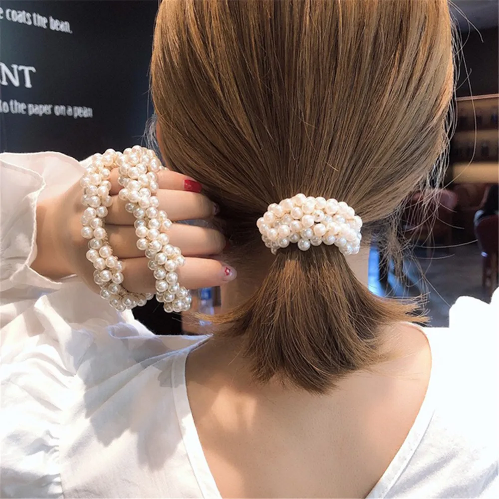 1pc Pearl Scrunchie Rubber Band Rope Velet Elastic Scrunchies Girls Ponytail Holder Hair Bands Headwear Accessories for Women
1pc Pearl Scrunchie Rubber Band Rope Velet Elastic Scrunchies Girls Ponytail Holder Hair Bands Headwear Accessories for Women