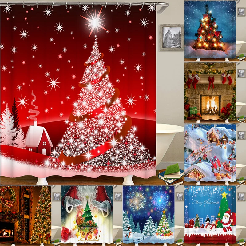 Christmas Pattern Printing Shower Curtain Waterproof Bathroom Supplies Xmas Decor LAD-sale
Christmas Pattern Printing Shower Curtain Waterproof Bathroom Supplies Xmas Decor LAD-sale