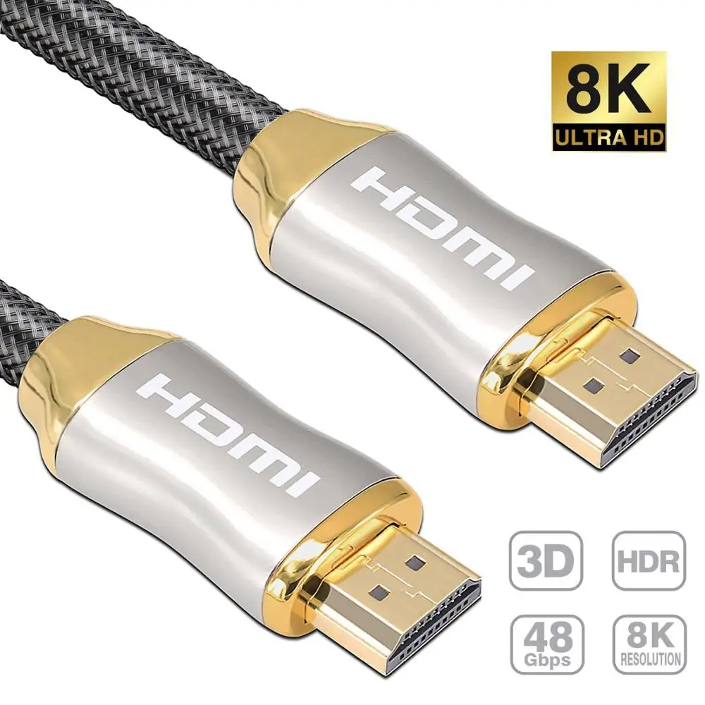 HDMI 2.1 gold plated Cable High Speed 8K @60HZ UHD HDR 48Gbps cable for PS4 HDTVs Projectors 1.m 2m 3m HDMI cable 2.1
HDMI 2.1 gold plated Cable High Speed 8K @60HZ UHD HDR 48Gbps cable for PS4 HDTVs Projectors 1.m 2m 3m HDMI cable 2.1