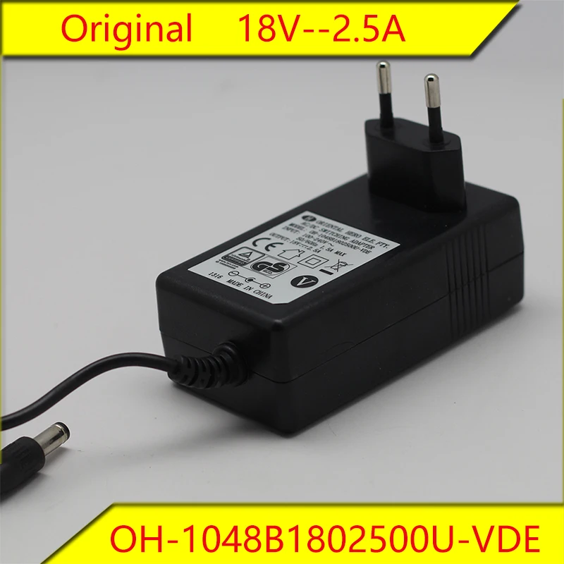 OH-1048B1802500U-VDE Power Supply Charger 18V 2.5A Switching Adapter OH 1048B1802500U VDE EU Plug
OH-1048B1802500U-VDE Power Supply Charger 18V 2.5A Switching Adapter OH 1048B1802500U VDE EU Plug