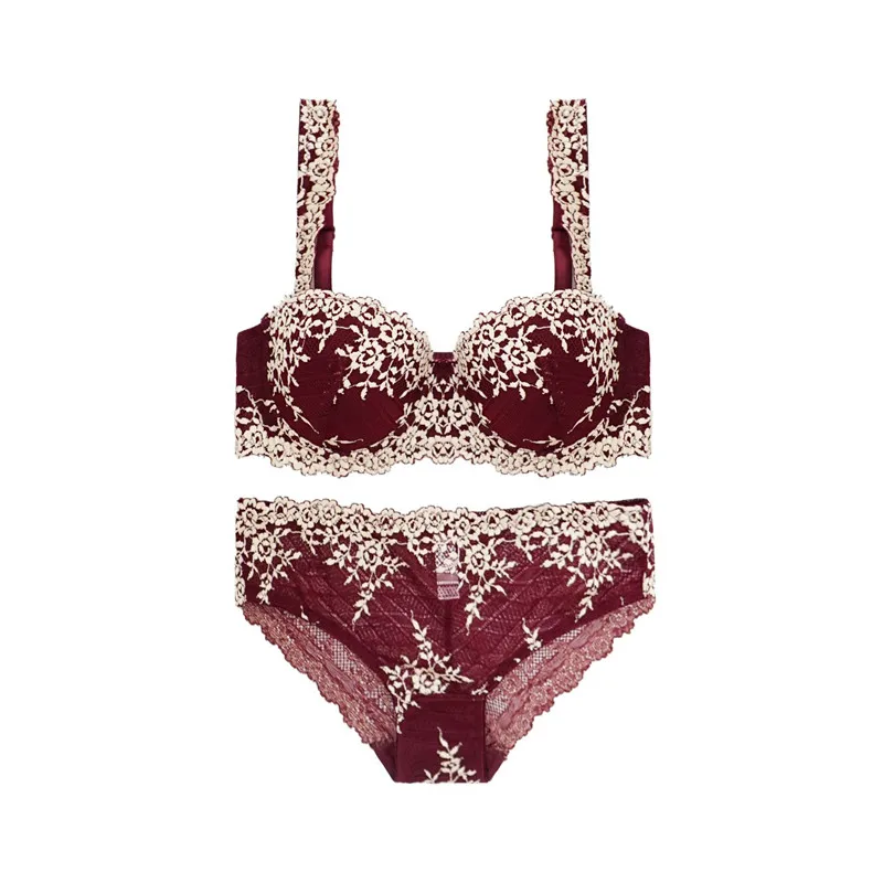 Hjwsfdcai 1/2 Cup Soft Steel Bra European And American Embroidered Bra Detachable Double Shoulder Strap Bra Women's Red Lingerie
Hjwsfdcai 1/2 Cup Soft Steel Bra European And American Embroidered Bra Detachable Double Shoulder Strap Bra Women's Red Lingerie