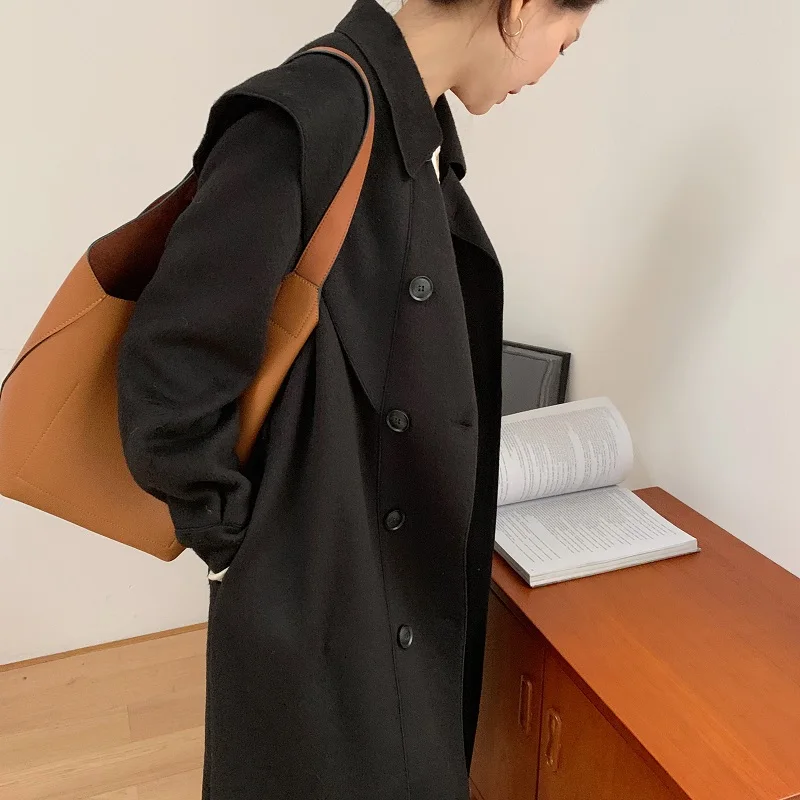 Korean Elegant Ladies Double-sided Woolen X-long Women Coat Double Breasted Belted Navy Collar Vintage Abrigo Mujer Fashion Coat
Korean Elegant Ladies Double-sided Woolen X-long Women Coat Double Breasted Belted Navy Collar Vintage Abrigo Mujer Fashion Coat