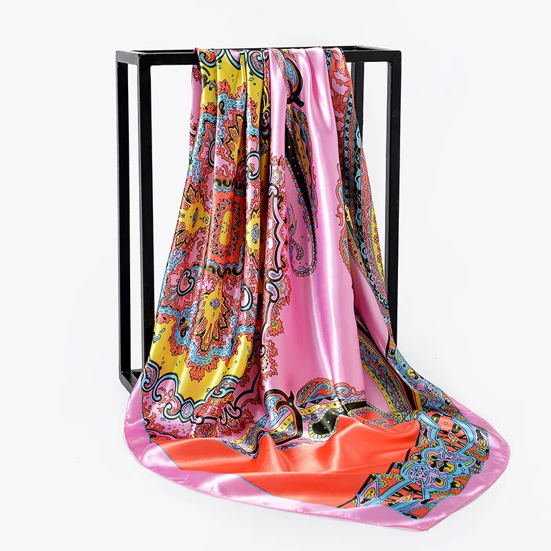New Design Fashion Floral 90*90cm Square Silk Scarf Luxury Bandana Shawl Wrap Women Bandana Muslim Headscarf
New Design Fashion Floral 90*90cm Square Silk Scarf Luxury Bandana Shawl Wrap Women Bandana Muslim Headscarf