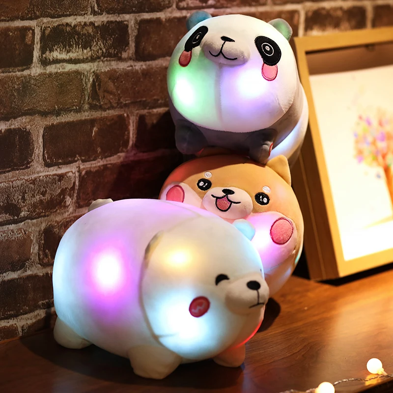 Glowing Light Plush Panda Shiba inu Dog snow White Bear Plush Toy Cute funny Fat Cartoon Animals Stuffed Toys for Kids birthday
Glowing Light Plush Panda Shiba inu Dog snow White Bear Plush Toy Cute funny Fat Cartoon Animals Stuffed Toys for Kids birthday
