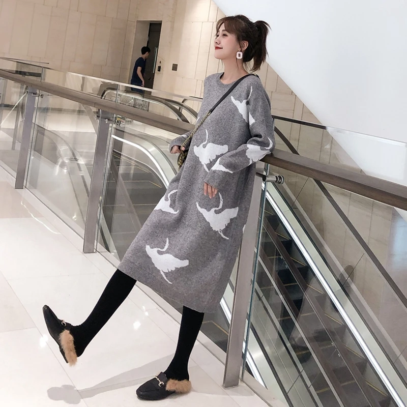 YAMDI sweater dress women loose 2020 new thick knitted jumper dresses pollover casual autumn woman warm winter print vestidos
YAMDI sweater dress women loose 2020 new thick knitted jumper dresses pollover casual autumn woman warm winter print vestidos