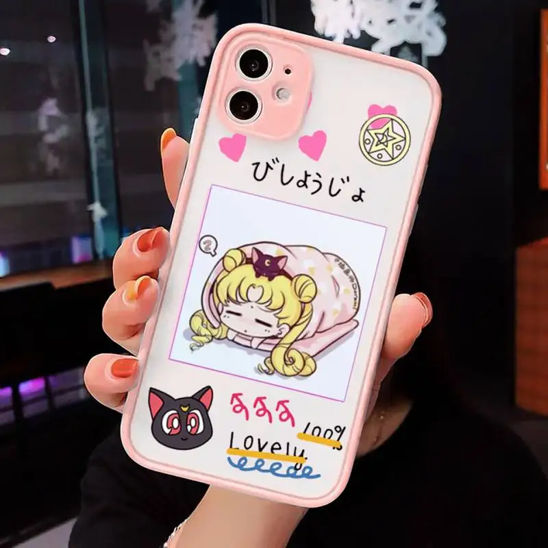 Cute Japanese Anime Sailor Moon Phone Cases matte transparent For iphone 7 8 11 12 plus mini x xs xr pro max cover
Cute Japanese Anime Sailor Moon Phone Cases matte transparent For iphone 7 8 11 12 plus mini x xs xr pro max cover