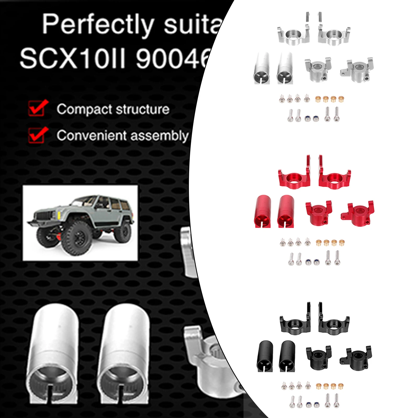 CNC Machined Front Steering Knuckles for SCX10 II 90047 RC 4WD Crawler Hobby Car DIY Vehicle Replacement
CNC Machined Front Steering Knuckles for SCX10 II 90047 RC 4WD Crawler Hobby Car DIY Vehicle Replacement