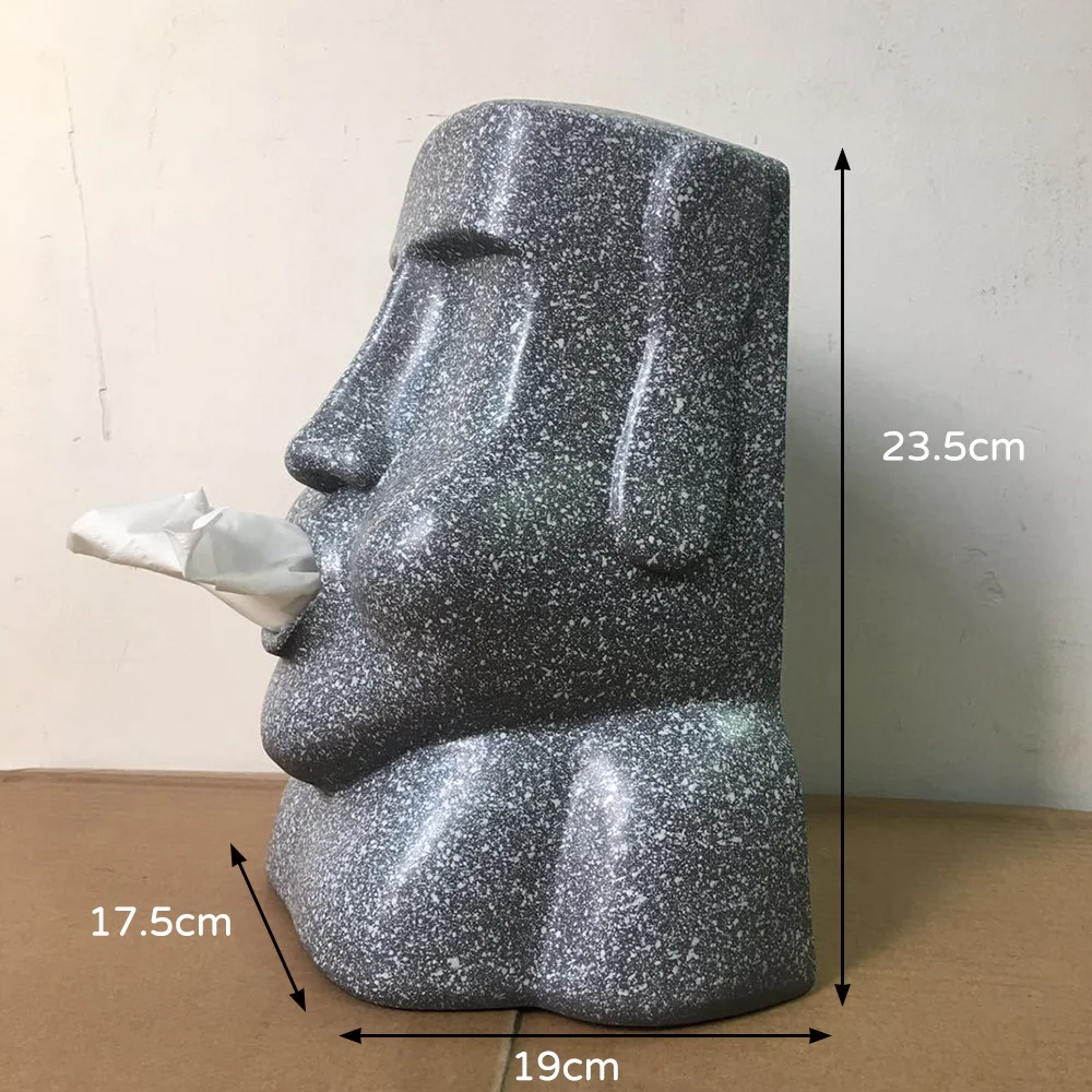 Easter Head Tissue Box Napkin Holder Stone Head Moai Tissue Box 23.5x19x17.5cm
Easter Head Tissue Box Napkin Holder Stone Head Moai Tissue Box 23.5x19x17.5cm