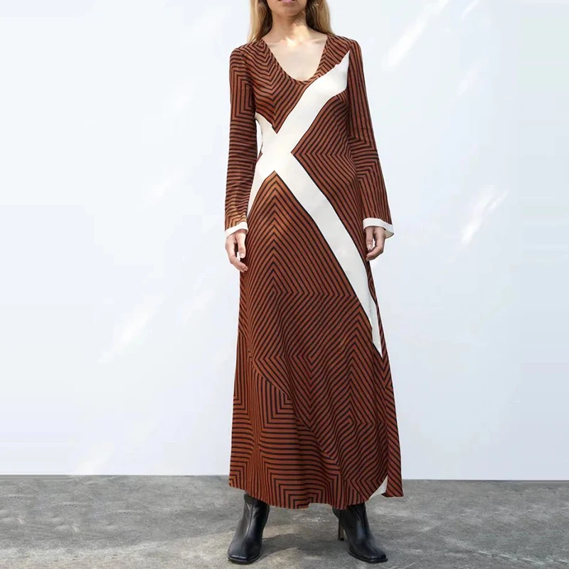Za Women Straight Striped Print Dress Long Sleeve Office Lady Elegant Midi Dresses Vestidos BB4024
Za Women Straight Striped Print Dress Long Sleeve Office Lady Elegant Midi Dresses Vestidos BB4024