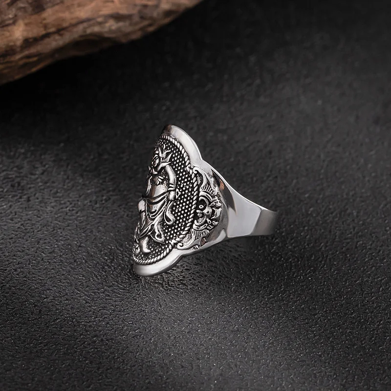 2021 new style Chinese Zhong Kui defeat the devil bat Men's Rings Punk trend Opening can be adjusted men's ring wholesale |