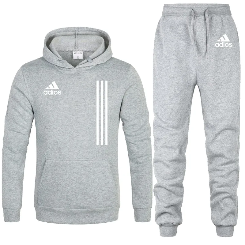 New Adios Men's Autumn Winter Sets Zipper Hoodie+Pants Pieces Casual Tracksuit Male Sportswear Gym Brand Clothing Sweat Suit
New Adios Men's Autumn Winter Sets Zipper Hoodie+Pants Pieces Casual Tracksuit Male Sportswear Gym Brand Clothing Sweat Suit
