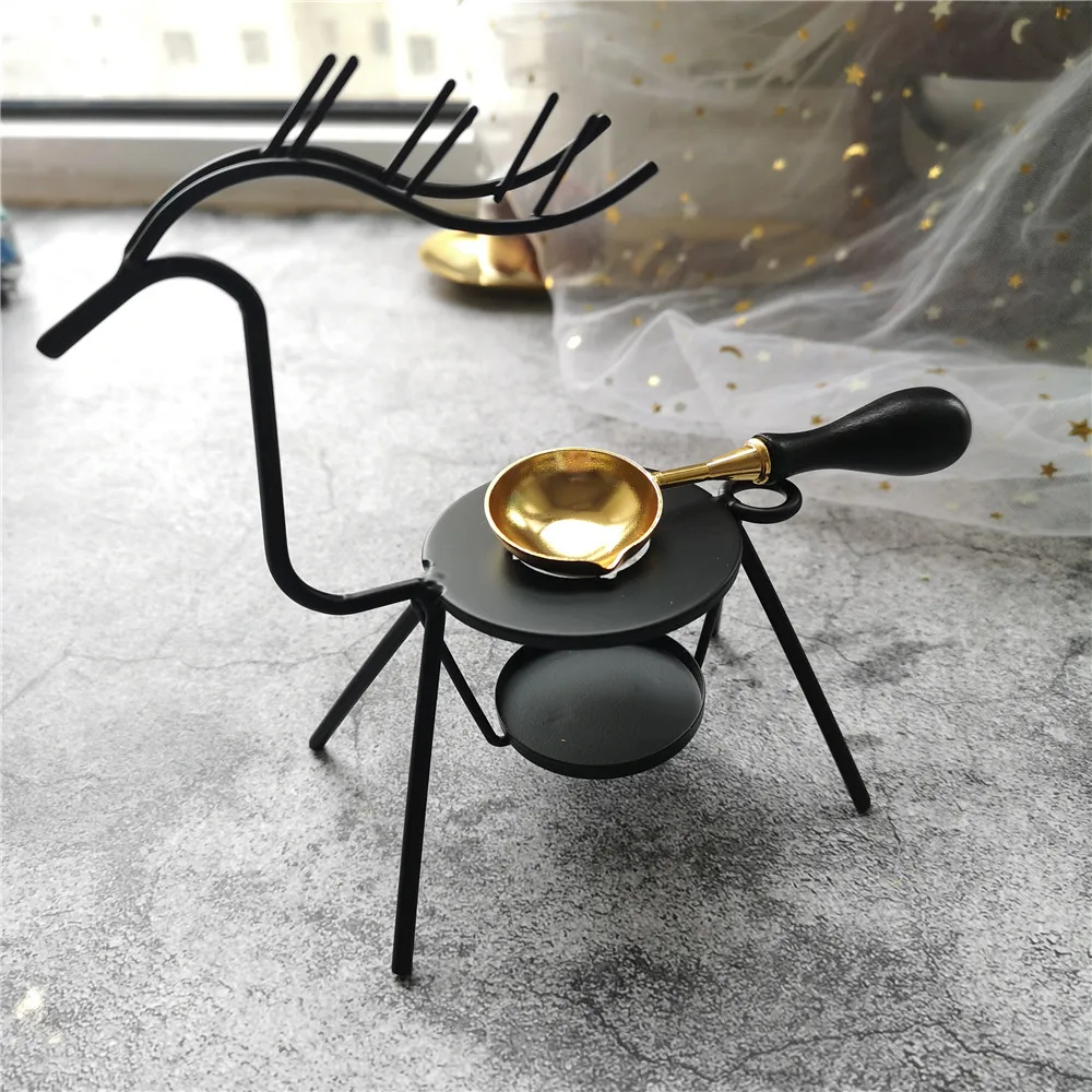 Deer Shape Retro Wax Seal Stamp Metal Wax Stick Sealing Wax pill Furnace Stove Warmer Wax Sticks Melting Glue Furnace/Spoon Tool
Deer Shape Retro Wax Seal Stamp Metal Wax Stick Sealing Wax pill Furnace Stove Warmer Wax Sticks Melting Glue Furnace/Spoon Tool