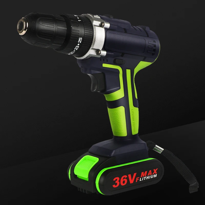 

48VF 36VF Electric Drill Cordless Screwdriver Lithium Battery LED Light Mini DIY Wireless Power Driver 2-Speed Power Tools