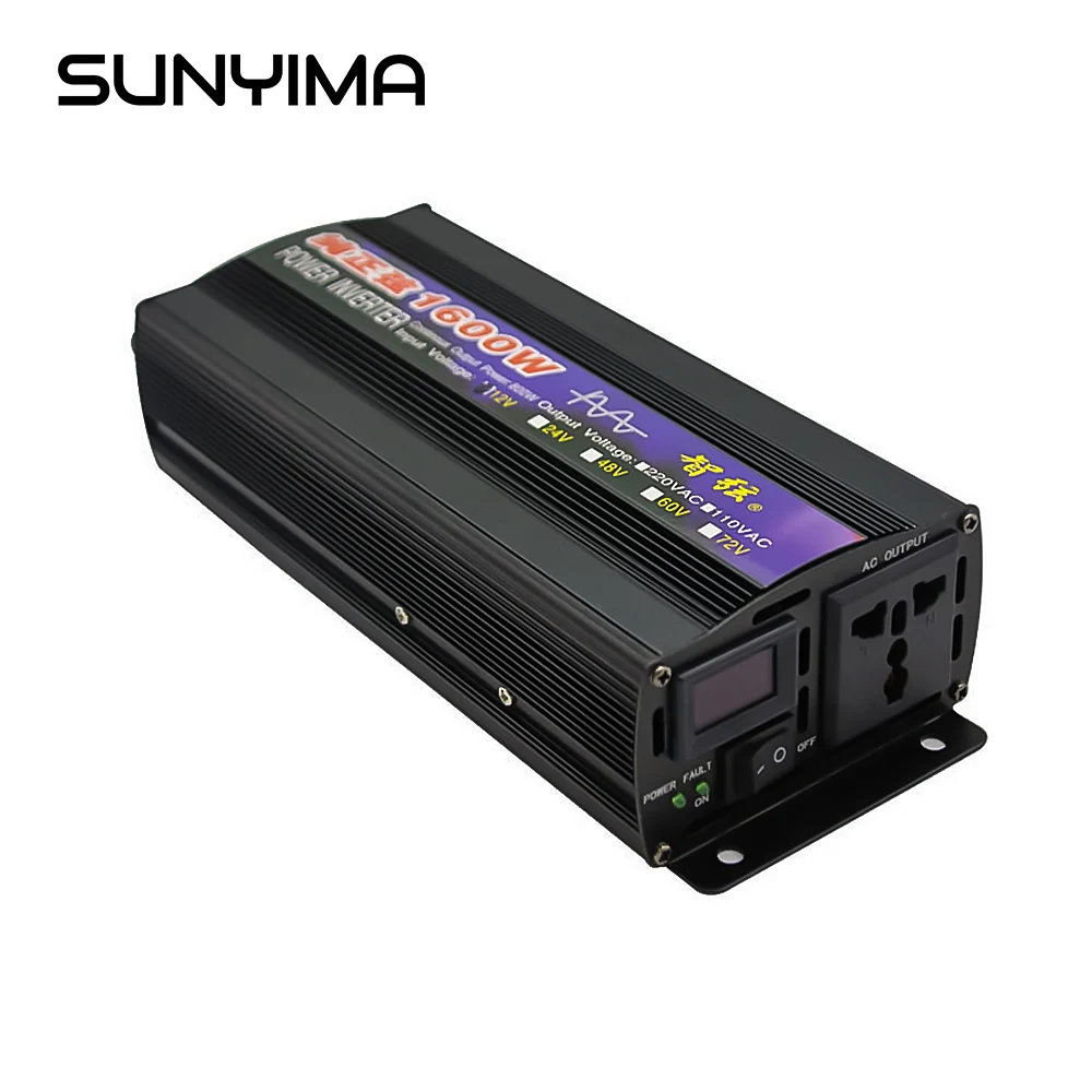 SUNYIMA инвертор 48 В/60 в переменный ток 220 В 50 Гц 1600 Вт трансформатор напряжения