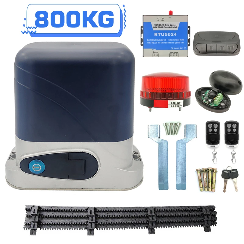 800KG Automatic Electric Sliding Gate Opener Kit Motor with 4M Nylon Racks GSM Car Remote Control Operator Engine AC110V/220V
800KG Automatic Electric Sliding Gate Opener Kit Motor with 4M Nylon Racks GSM Car Remote Control Operator Engine AC110V/220V