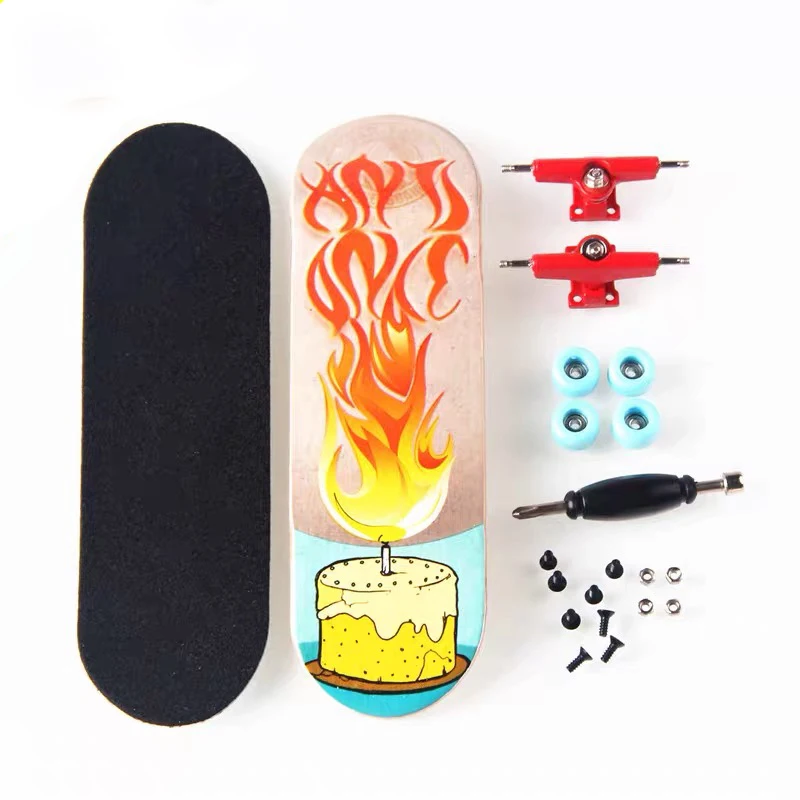 32mm Deck Complete Set Canadian Maple Wood Finger Skateboard With Heat Transfrom Printing
32mm Deck Complete Set Canadian Maple Wood Finger Skateboard With Heat Transfrom Printing