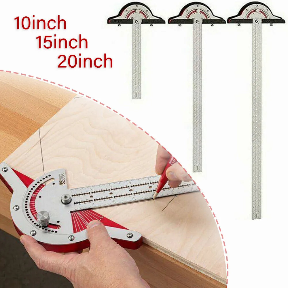 10in/15in/20in Woodworking Ruler 0-70° Adjustable Protractor For Craftsman Machinist Tools Measuring Tapes
10in/15in/20in Woodworking Ruler 0-70° Adjustable Protractor For Craftsman Machinist Tools Measuring Tapes
