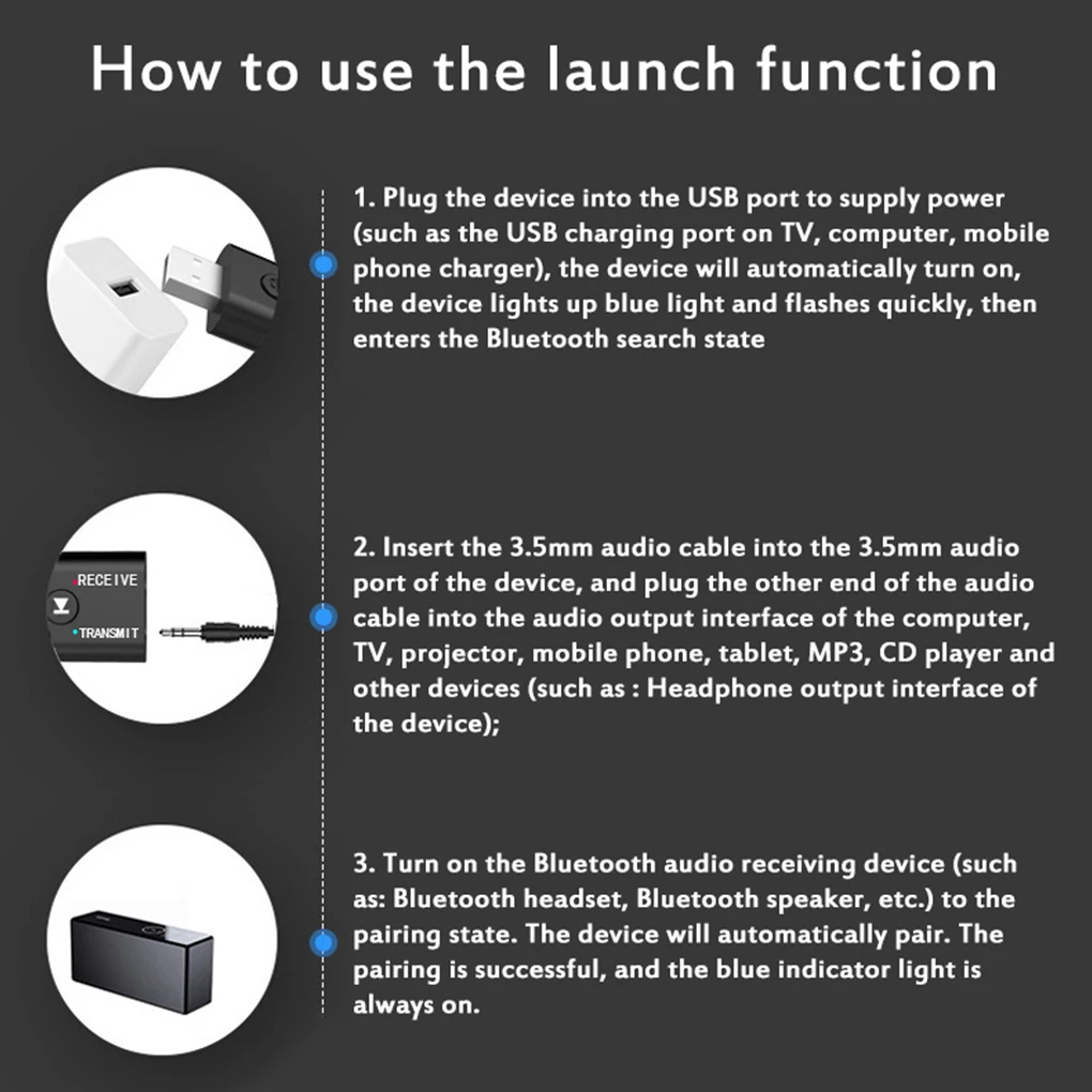 2-in-1 Bluetooth 5.0 Audio Transmitter Receiver Computer TV Portable Wireless USB Audio Adapter
2-in-1 Bluetooth 5.0 Audio Transmitter Receiver Computer TV Portable Wireless USB Audio Adapter