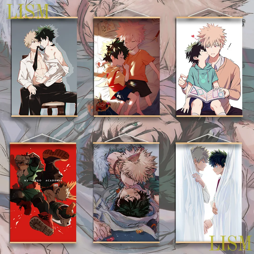 Boku no My Hero Academia Bakugou Anime Poster manga picture with solid wood hanging scroll for canvas painting
Boku no My Hero Academia Bakugou Anime Poster manga picture with solid wood hanging scroll for canvas painting