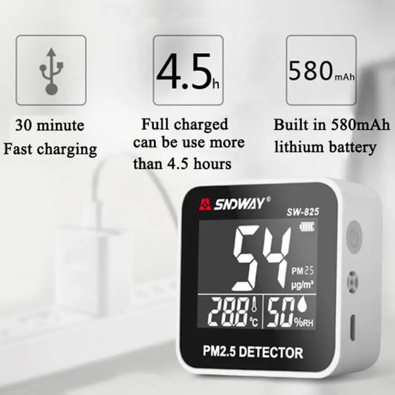 Dreamburgh Pm2.5 Detector Air Quality Monitor Digital Test Humidity Temperature Meter Gas Analyzer Indoor/outdoor PM 2.5 Monitor
Dreamburgh Pm2.5 Detector Air Quality Monitor Digital Test Humidity Temperature Meter Gas Analyzer Indoor/outdoor PM 2.5 Monitor