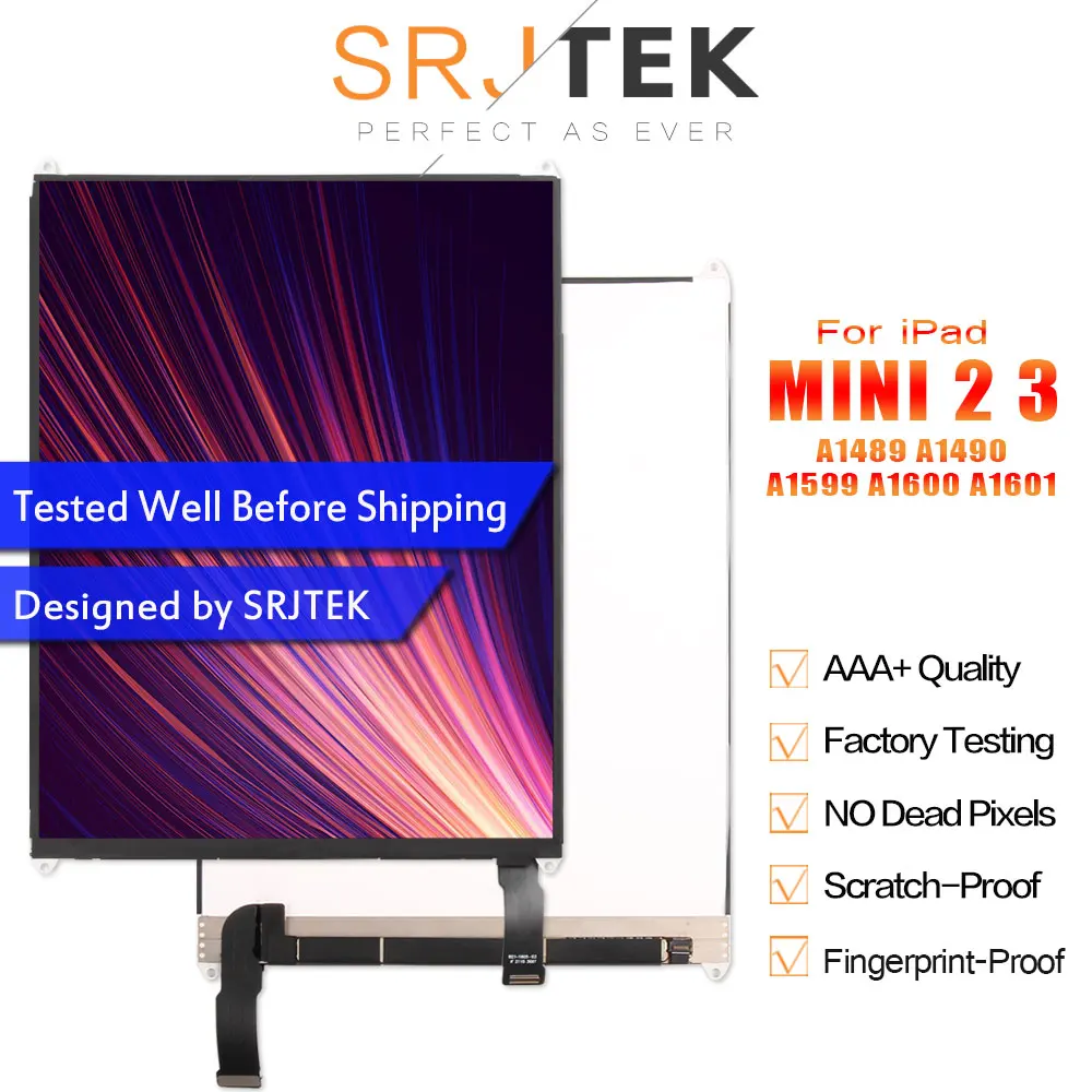 SRJTEK 7.9" LCD For iPad Mini 2 3 Gen Retina Mini2 A1489 A1490 Mini3 A1599 A1600 A1601 Matrix Screen LCD Display Repair Parts
SRJTEK 7.9" LCD For iPad Mini 2 3 Gen Retina Mini2 A1489 A1490 Mini3 A1599 A1600 A1601 Matrix Screen LCD Display Repair Parts